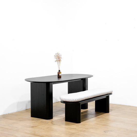 Harmony Noir Fluted Bench